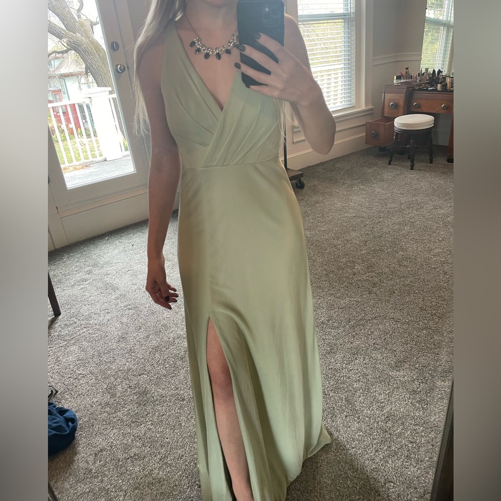 Azazie dress - Dusty sage - bridesmaid dress size 0